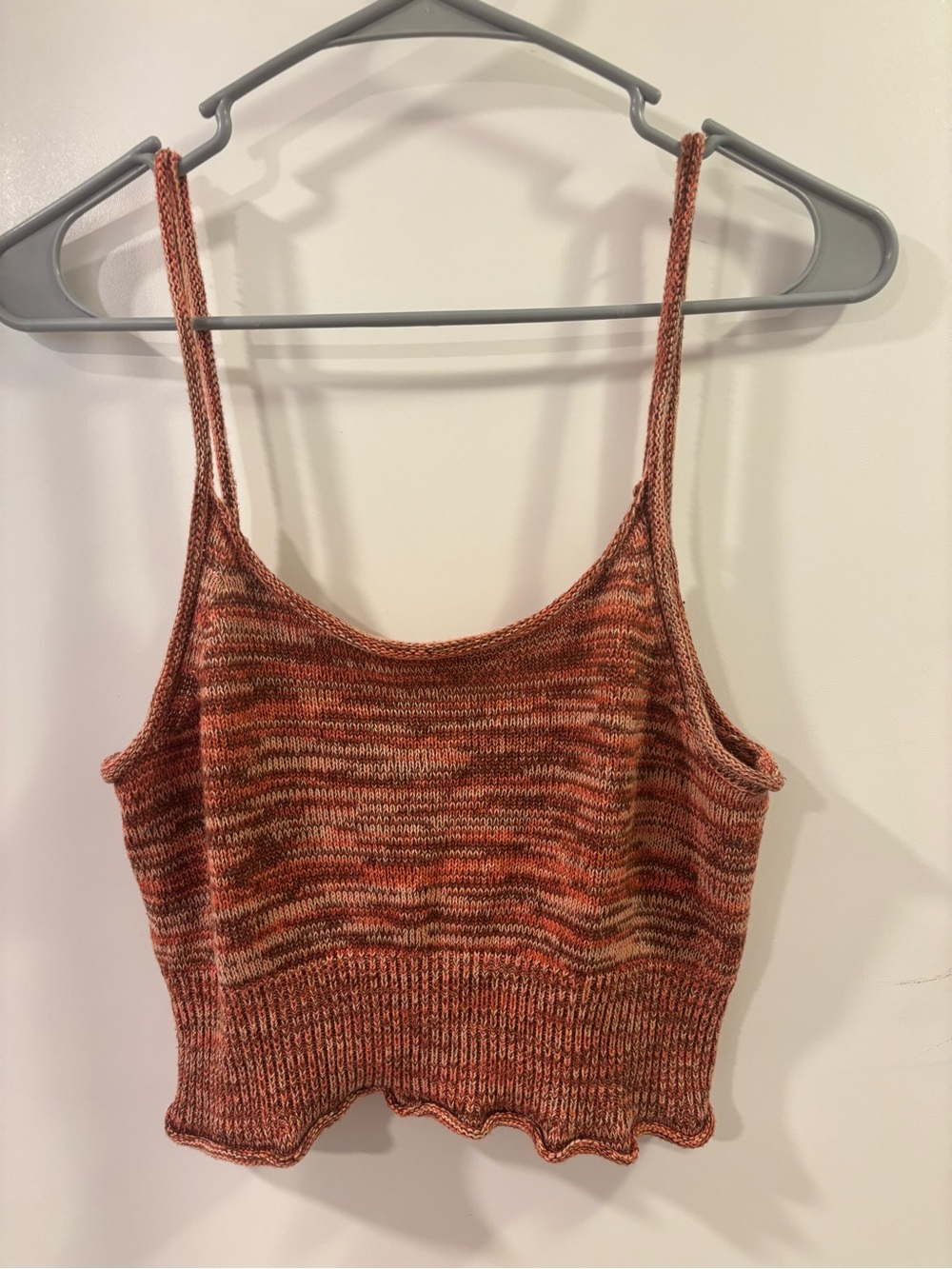 Arizona Jean Company Boho Y2K Multitone Rust and Brown Knit Cropped Cami
